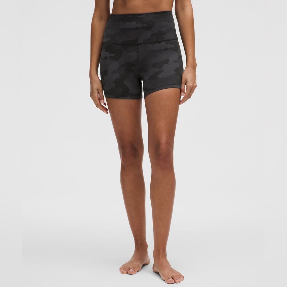 Lululemon Align 4” shorts NWT- Heritage 365 Camo Deep Coal Multi